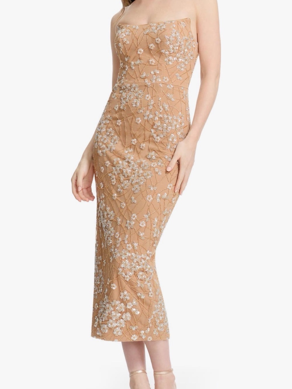 Dress The Population Cosette Floral-Sequined Midi-Dress